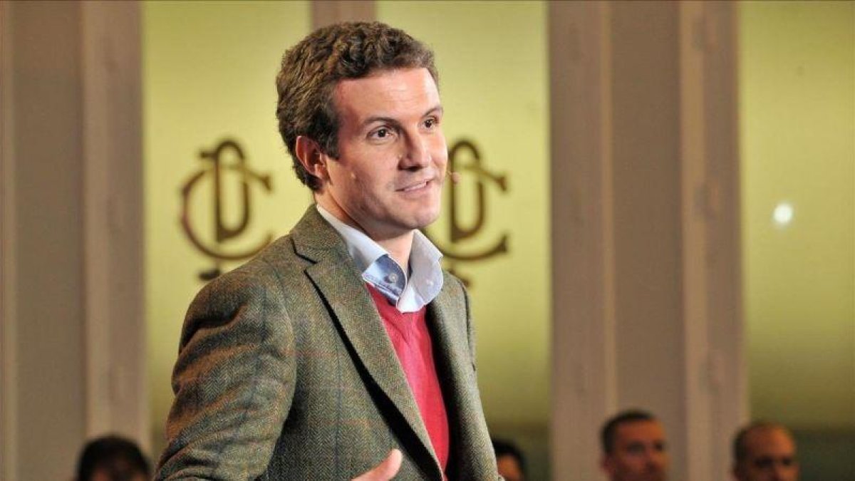 El presidente del PP, Pablo Casado, en un acto de partido en Albacete.-EFE / MANU