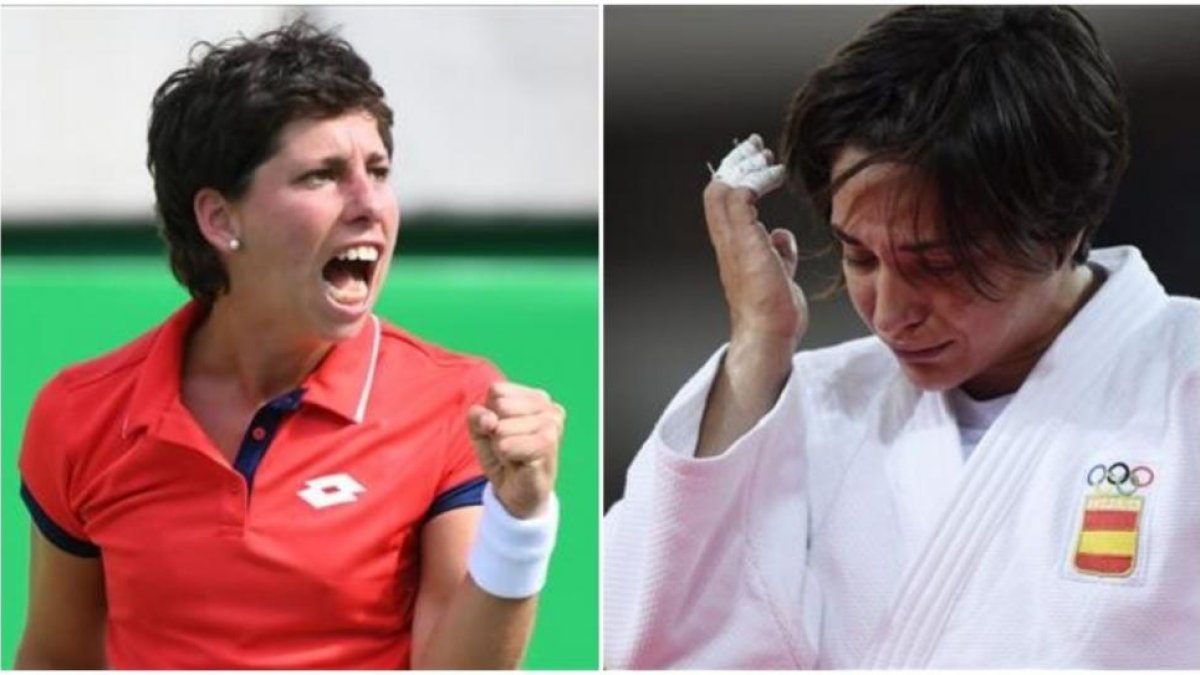 Carla Suárez (izquierda) y Julia Figueroa.-AFP / EFE