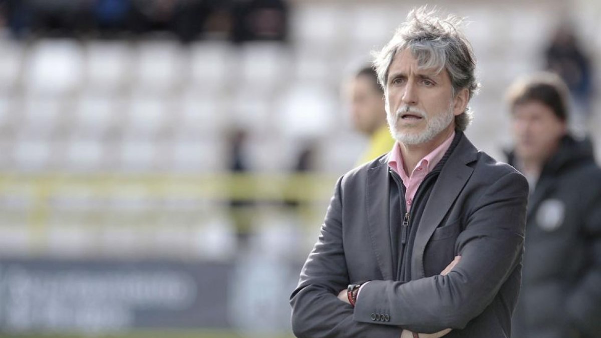 Pablo Alfaro durante el choque en El Plantío.-SANTI OTERO