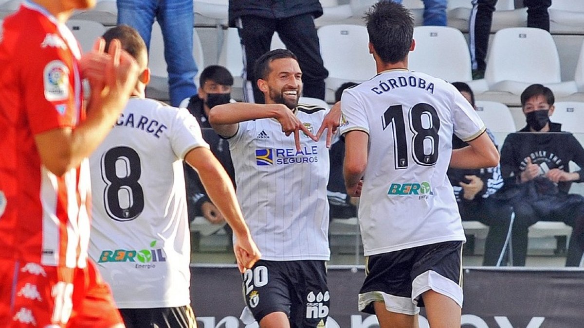 Grego celebra uno de los tres goles conseguidos esta temporada. SANTI OTERO