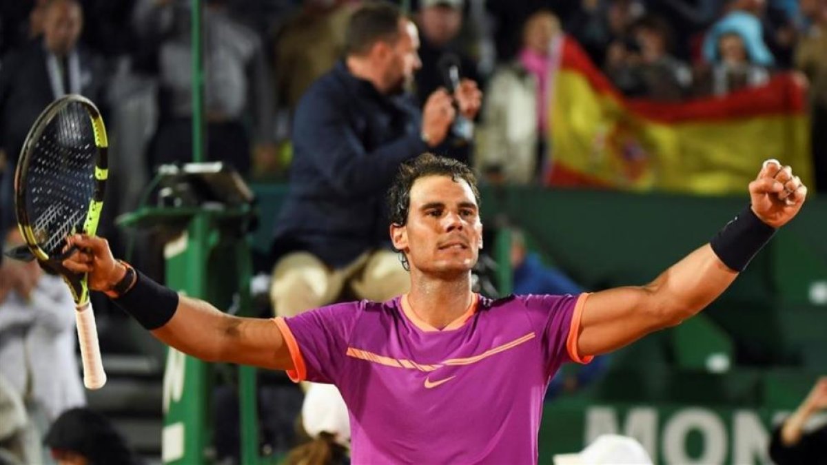 Nadal celebra su clasificación para semifinales-