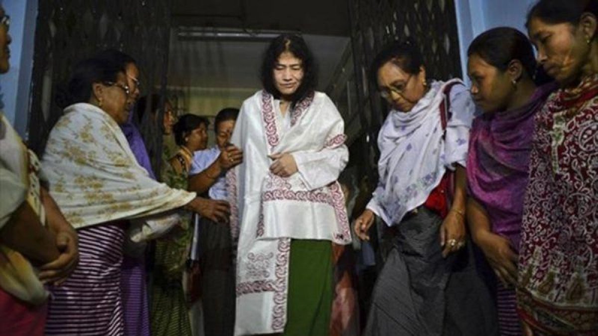 Irom Sharmila en una imagen de archivo del 20 de agosto del 2014.-AP / BULLU RAJ