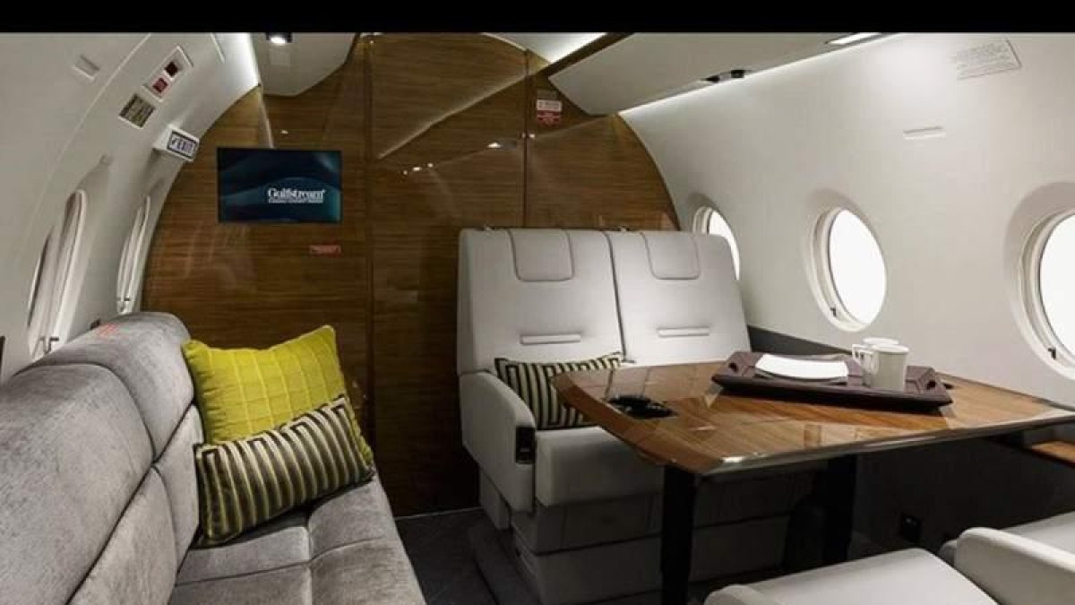 El interior del Gulfstream G200F que ha adquirido el jugador del Real Madrid Cristiano Ronaldo-