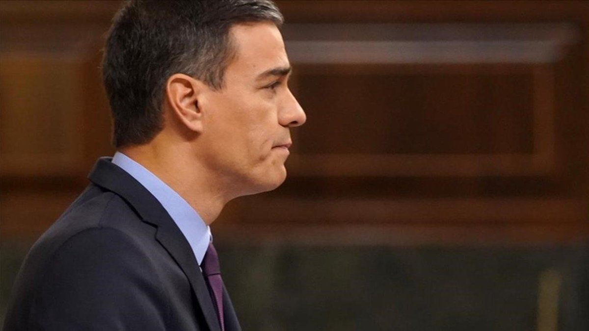 Pedro Sánchez, en el Congreso.-JOSE LUIS ROCA
