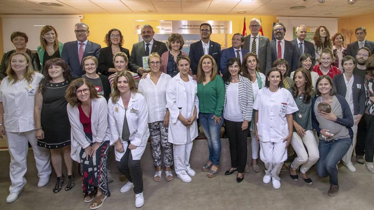 La ministra de Sanidad acudió ayer al CREER de Burgos por su décimo aniversario.-SANTI OTERO