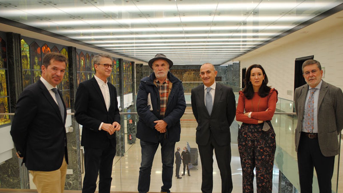 Los responsables de las tres fundaciones han cerrado hoy el convenio. ECB