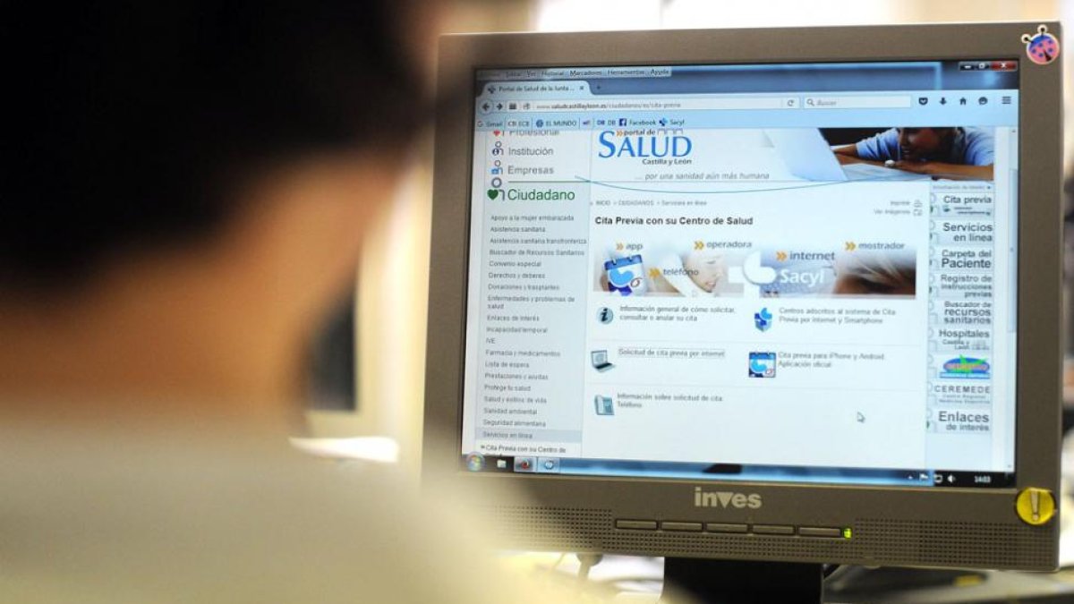 Imagen del portal de cita previa de los centros de salud de Sacyl.-ISRAEL L. MURILLO