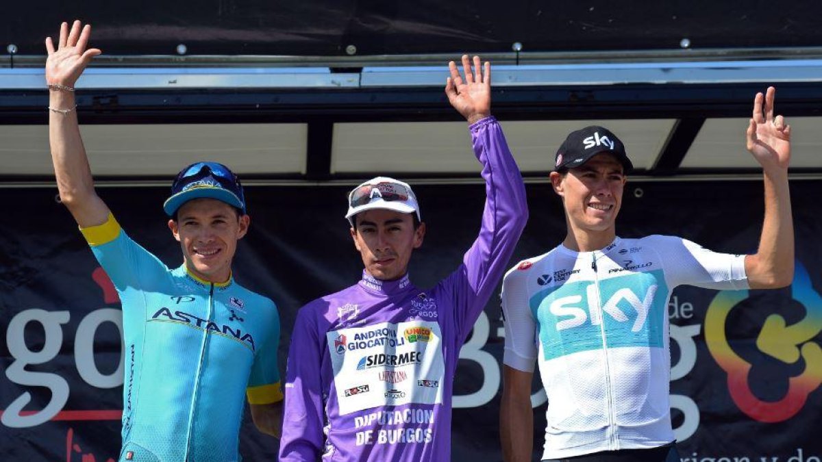 Imagen del podio final de la Vuelta a Burgos 2018.-SANTI OTERO