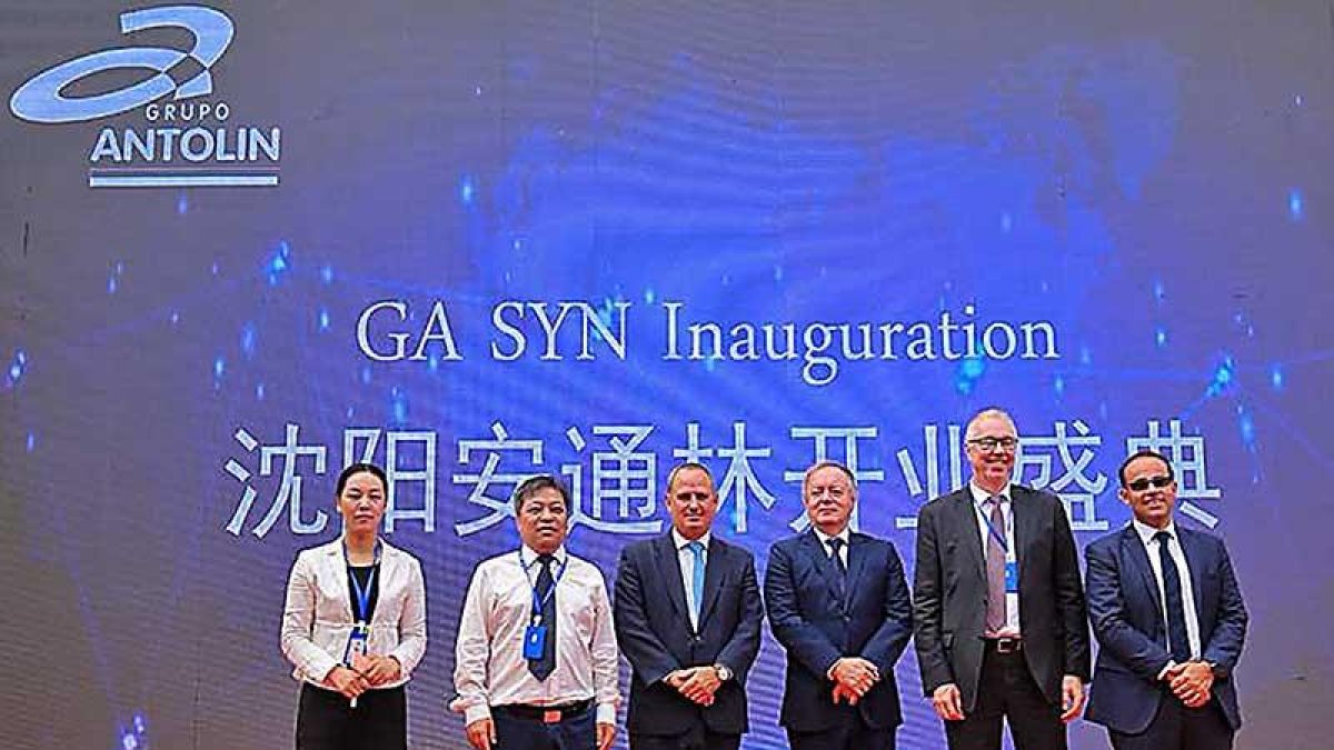 Imagen de la inauguración de la fábrica de Shenyang.-ECB
