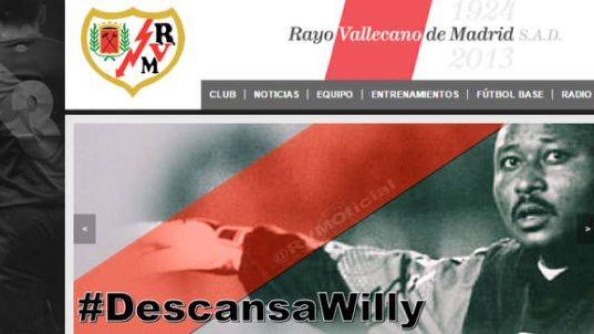 Wilfred Agbonavbare, en la web del Rayo Vallecano.-