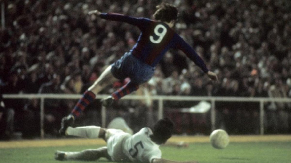 Johan Cruyff, durante su etapa como futbolista del Barça.-MIGUEL ALONSO