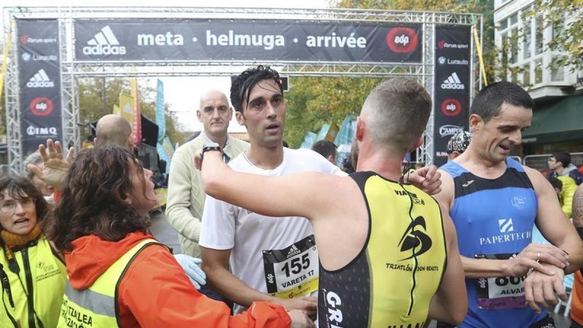 Arbeloa al acabar la carrera.-EFE