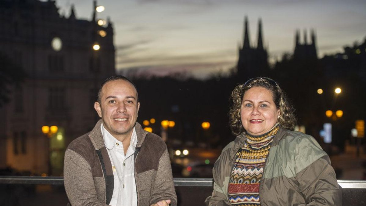Micaela Pérez Pereira y Edcar Trejo Escalante, ambos participantes del IV Festival Intercultural.-ISRAEL L. MURILLO