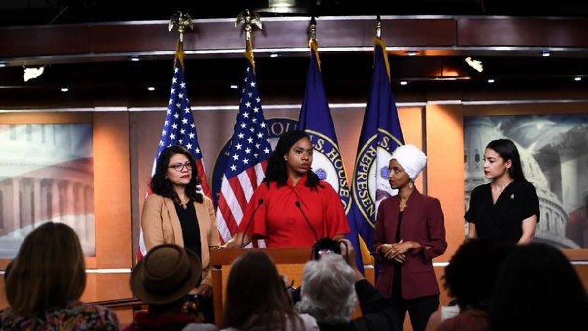 Las congresistas a las que Donald Trump le ha dicho que se vayan de los EEUU.-AFP