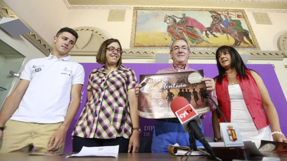 La nueva prueba atlética de Lerma fue presentada oficialmente ayer en la Diputación Provincial.-Raúl G. Ochoa