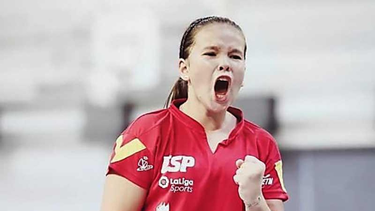 María Berzosa celebra un punto.-EUROMINICHAMPS