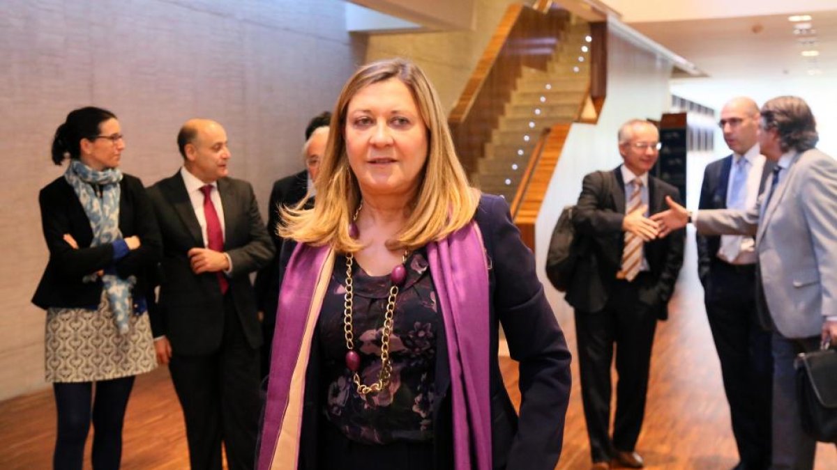 Comparecencia de la consejera de Economía y Hacienda, Pilar del Olmo, en las Cortes para explicar las cuentas de su departamento para el año 2016-Ical