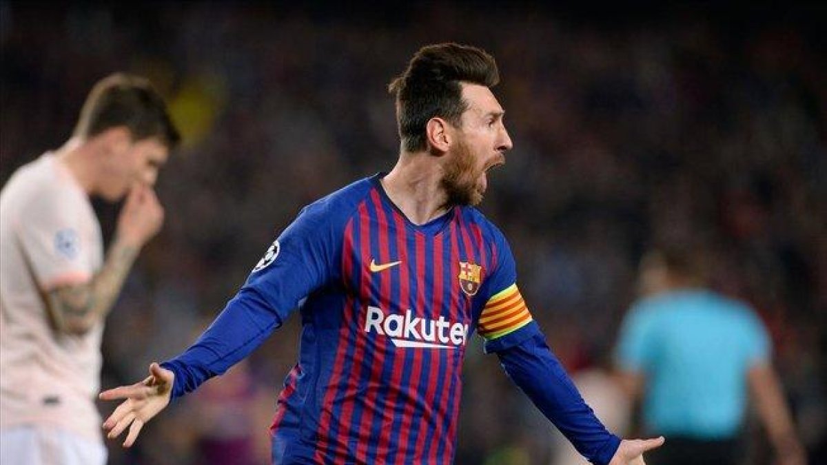 Messi marcó dos de los tres goles del Barça.-