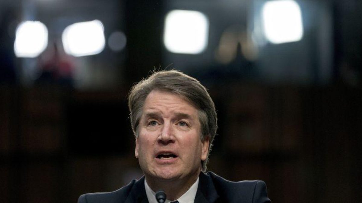 El juez Brett Kavanaugh declara ante el Comité Judicial del Senado, el 25 de septiembre del 2018, en Washington.-ANDREW HARNIK (AP)