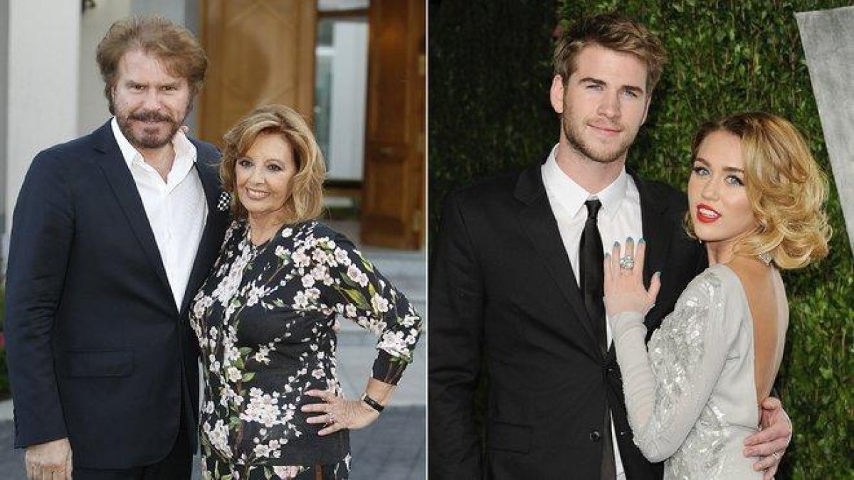 María Teresa Campos y Edmundo ’Bigote’ Arrocet, y Miley Cyrus y Liam Hemsworth, dos de las parejas famosas que han roto este 2019.-