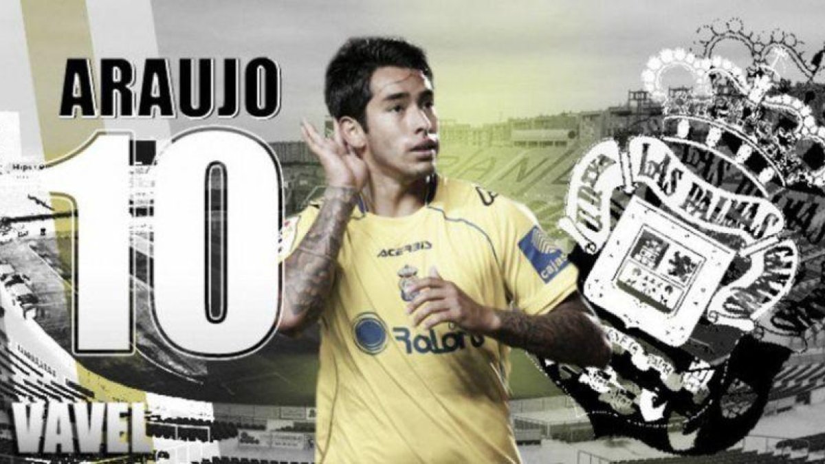 Araujo, en un fotomontaje promocional de la Unión Deportiva Las Palmas.-TWITTER