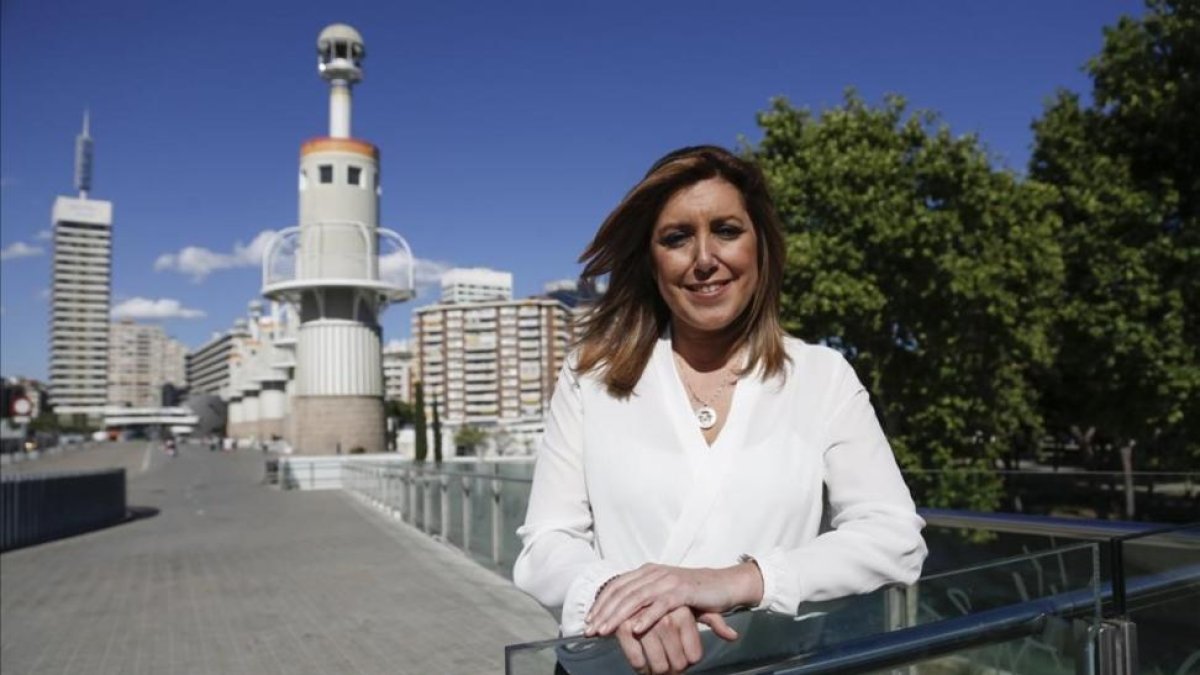 La presidenta andaluza, Susana Díaz, el pasado mayo, en Barcelona.-JULIO CARBÓ