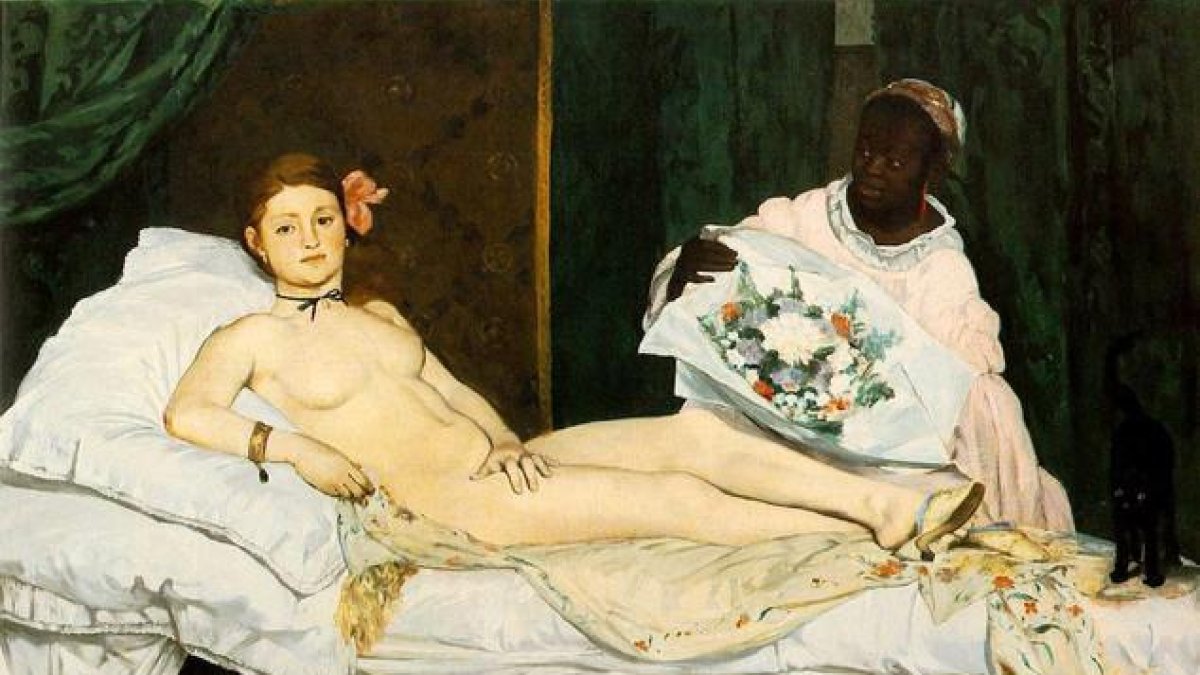 El cuadro 'Olympia' de Manet, ante el cual se desnudó el domingo Déborah de Robertis.-ARCHIVO