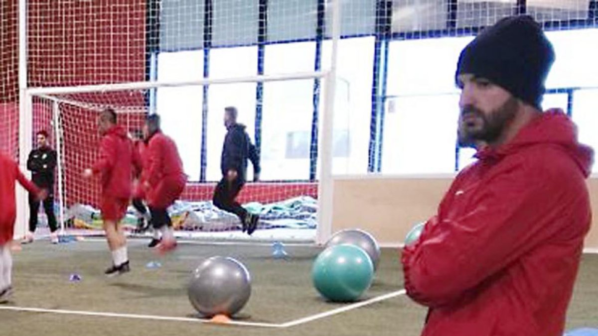Chevi durante una sesión de entrenamiento.-