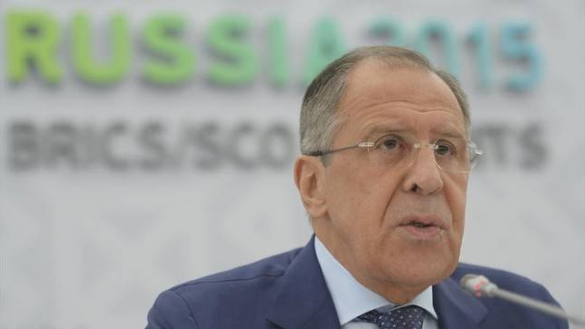 Lavrov habla durante una conferencia de prensa en Ufa, este jueves.-Foto: REUTERS / RIA NOVOSTI