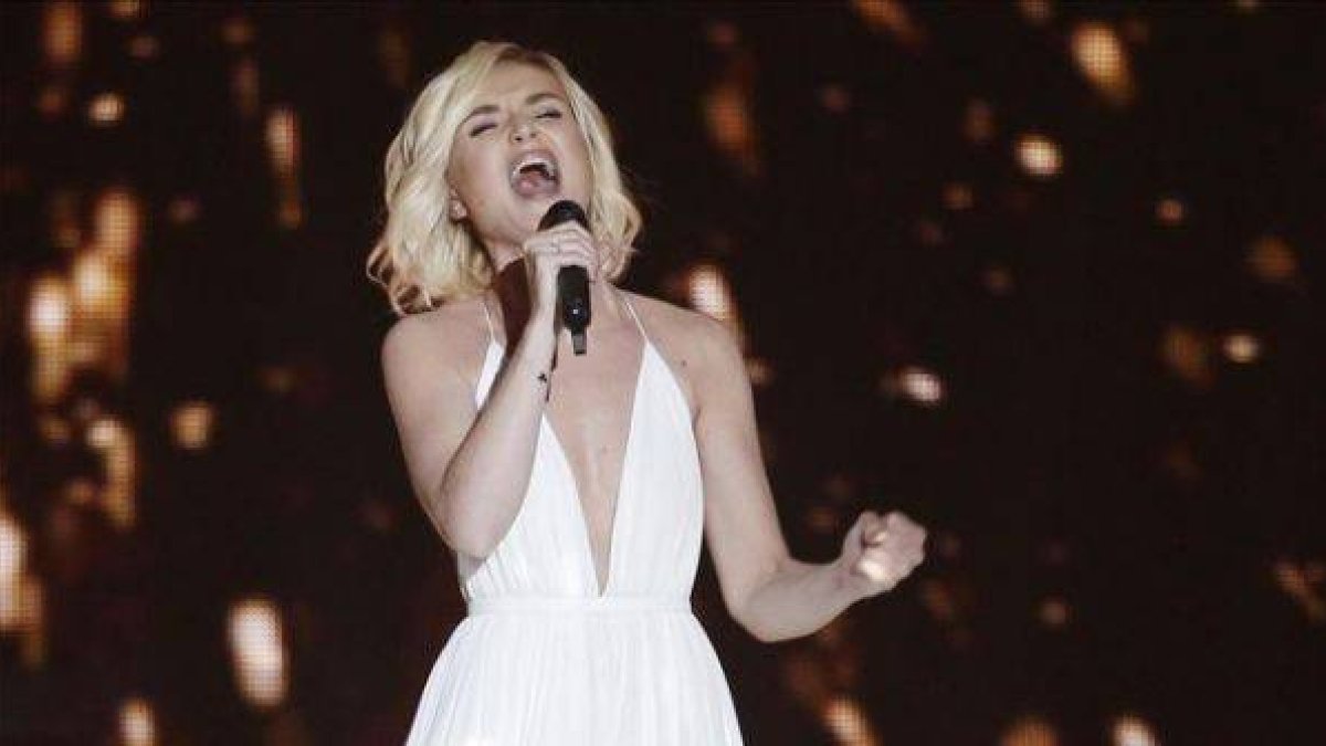 La rusa Polina Gagarina, en la primera semifinal de Eurovisión.-Foto: AFP / DIETER NAGL
