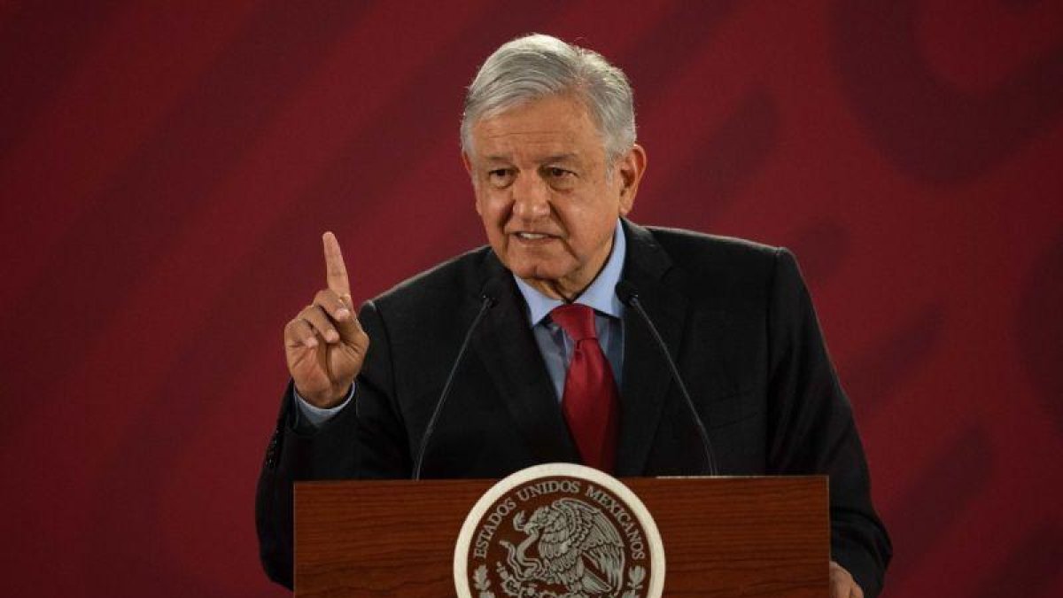 Andrés Manuel López Obrador, presidente de México en una conferencia de prensa.-AFP