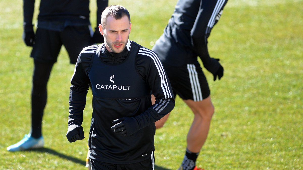 Malbasic, durante un entrenamiento. SANTI OTERO