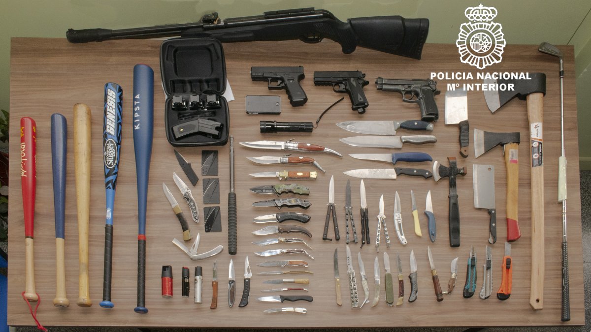 Armas intervenidas por la Policía. ECB