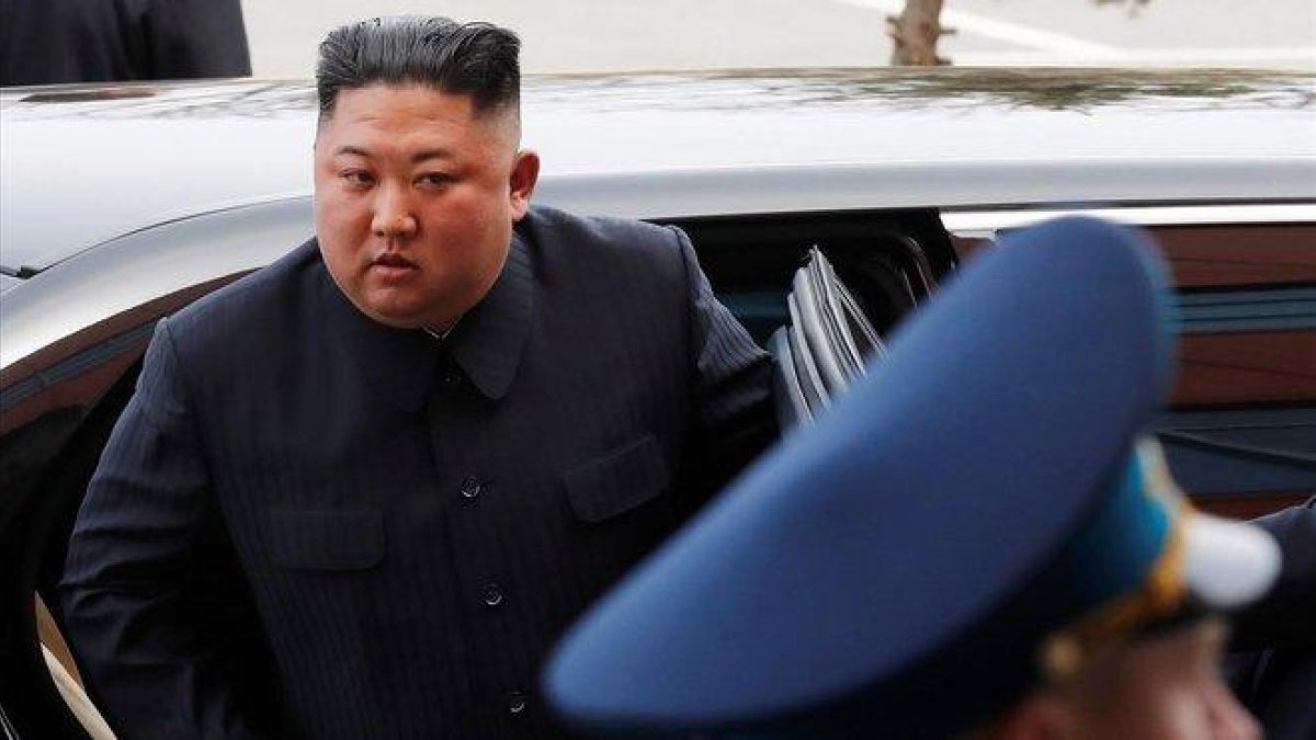 El líder norcoreano Kim Jong-un en su reciente viaje a Moscú.-EFE / SERGEI ILNITSKY