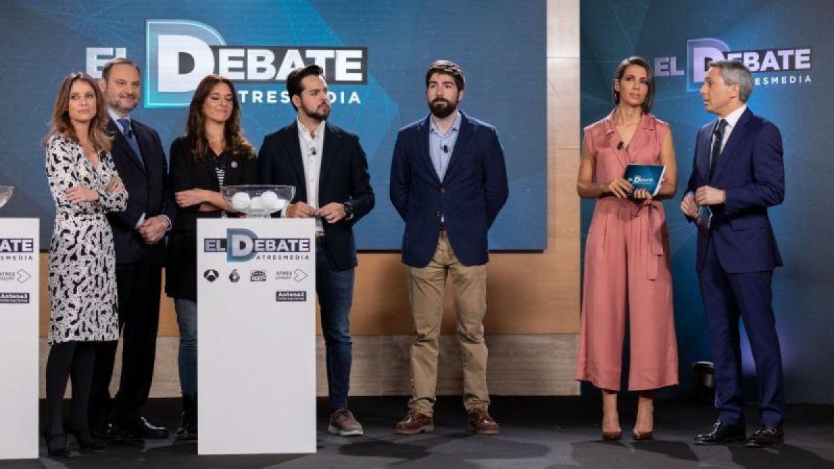 Imagen del sorteo de El debate de Atresmedia.-ATRESMEDIA TELEVISIÓN