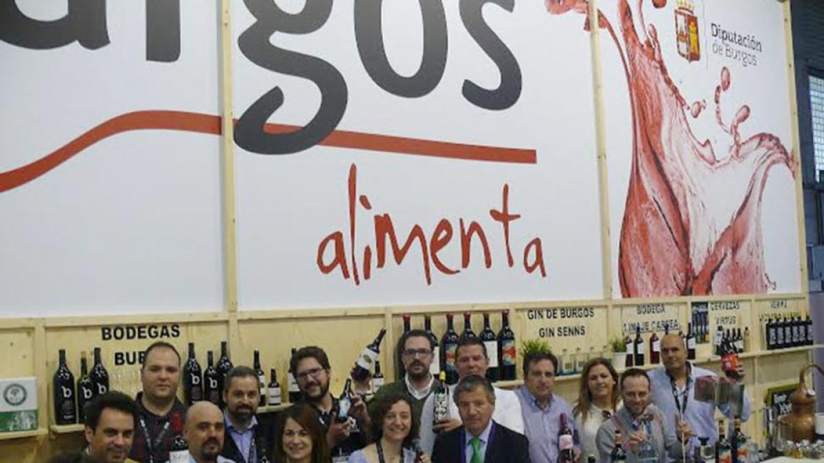 La expedición de Burgos Alimenta en la primera jornada de Alimentaria.-ECB