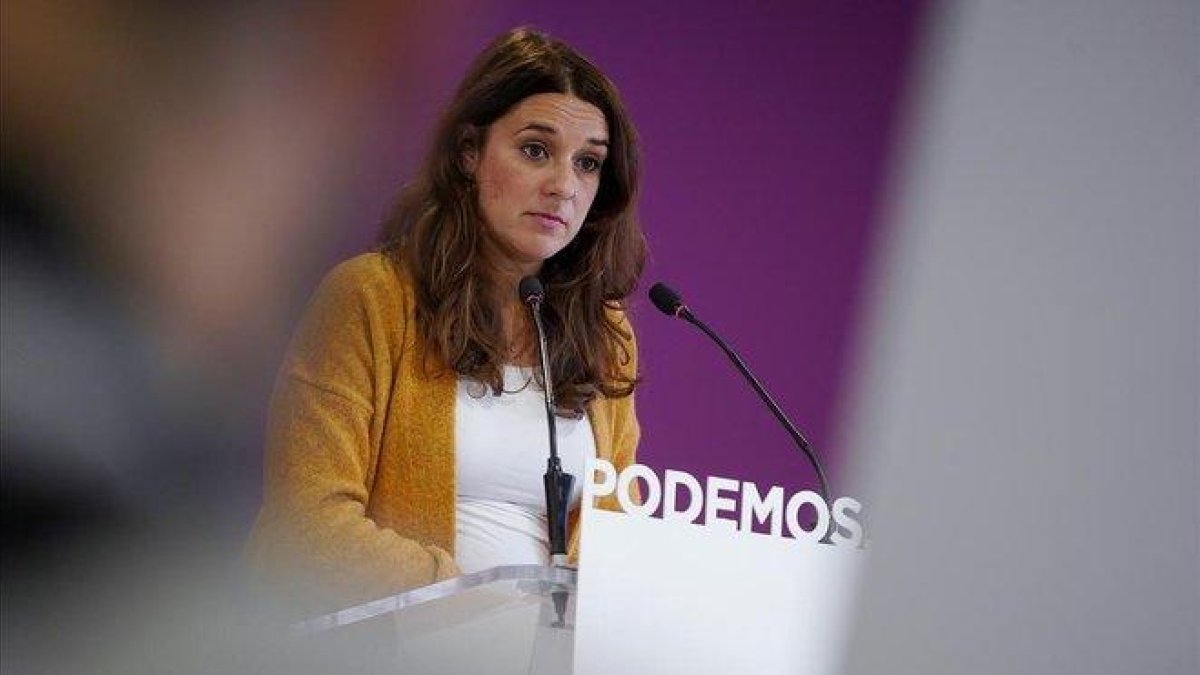 La portavoz del Consejo de Coordinació de Podemos, Noelia Vera.-JOSE LUIS ROCA