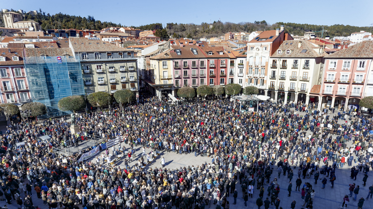 Imagen del final de la manifestación convocada por Sanidad Pública en febrero.