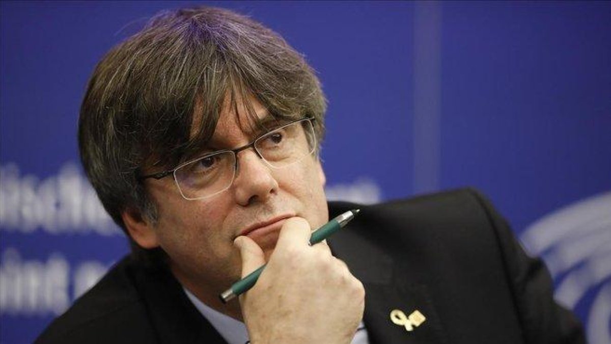Carles Puigdemont, el pasado lunes en el Parlamento Europeo.-AP PHOTO / JEAN-FRANÇOIS BADIAS