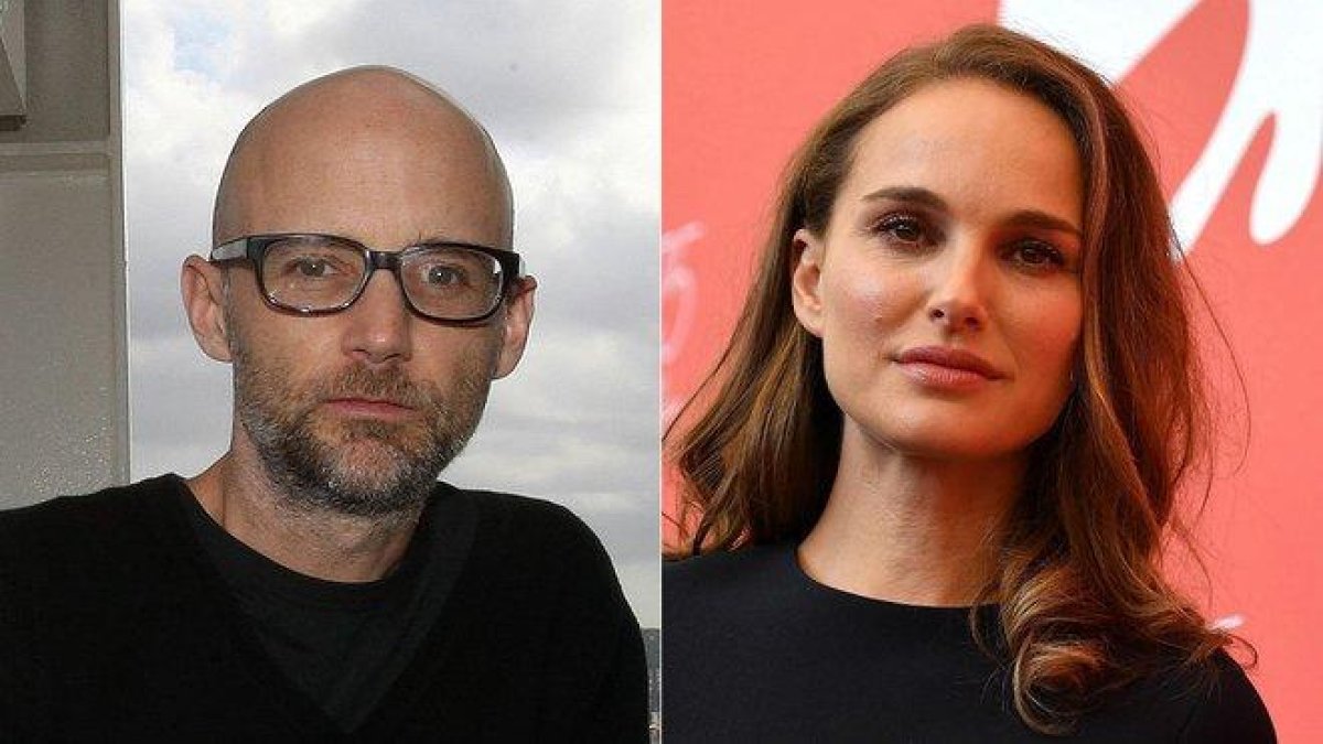 El músico Moby y la actriz Natalie Portman.-