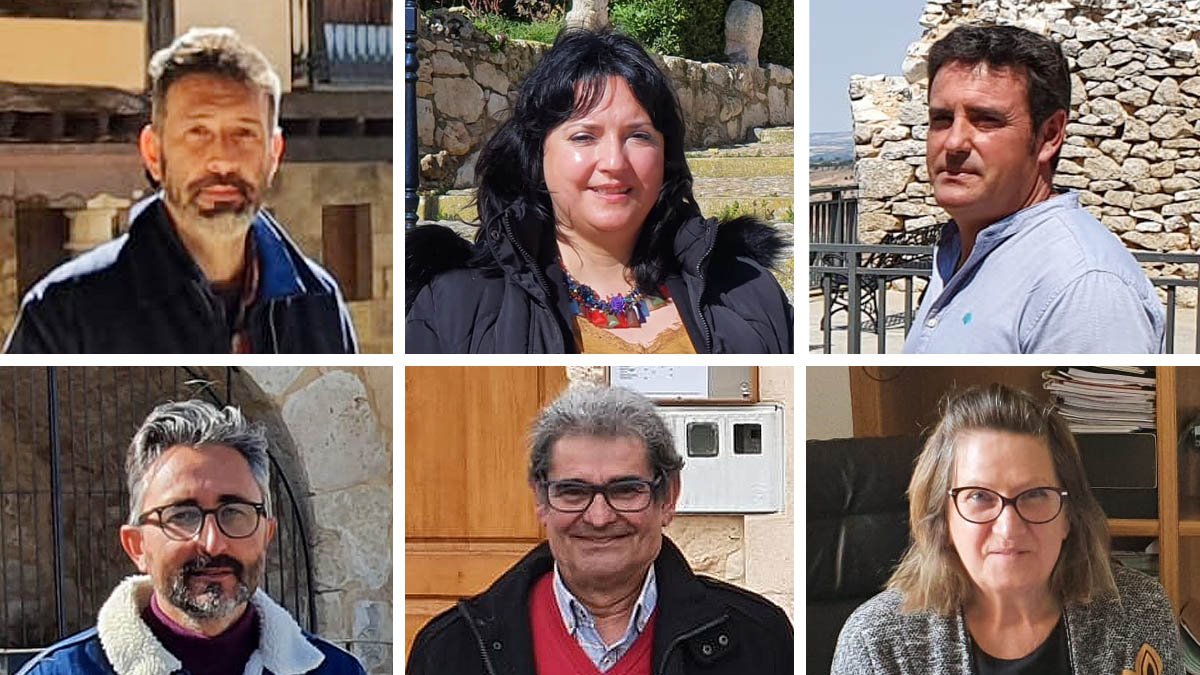 En la imagen, los alcaldes de Peñaranda, Terradillos de Esgueva, Haza, Fresnillo de las Dueñas, Pardilla y Fuentespina. L.V.L