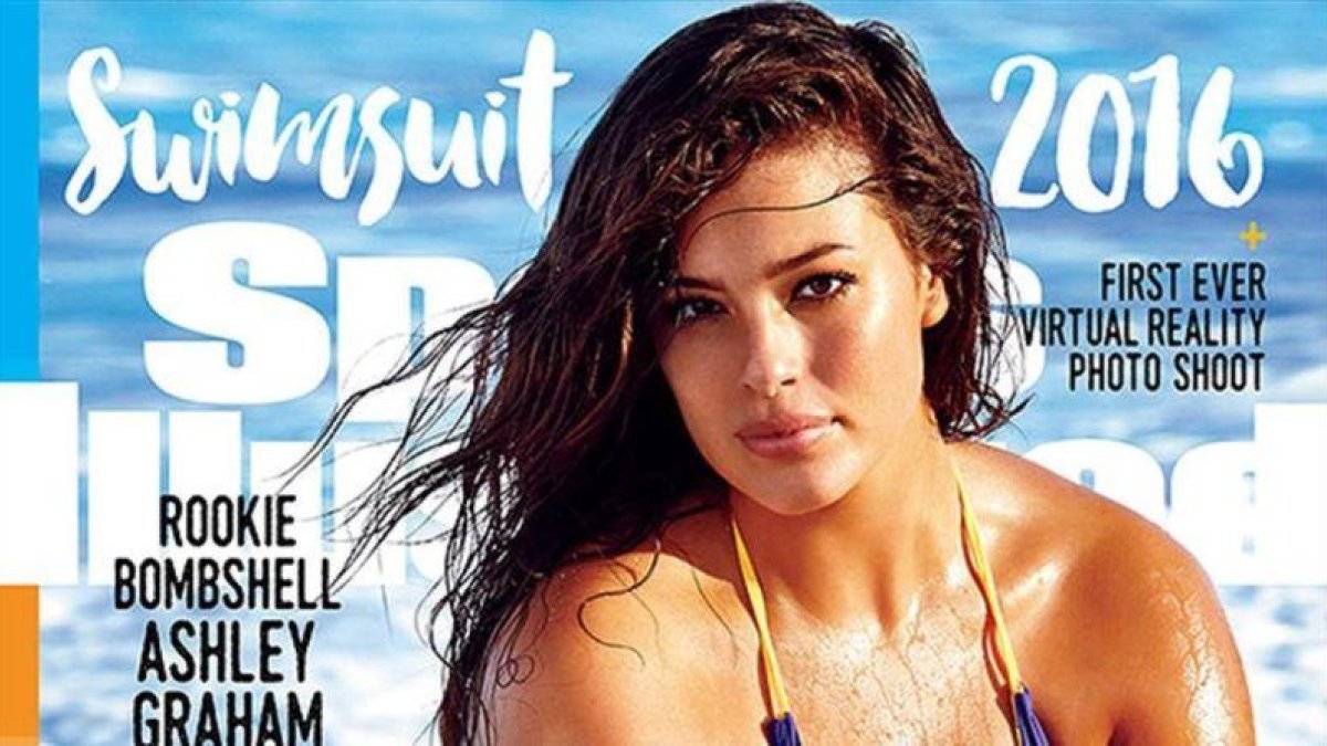 Ashley Graham, la mediática modelo de tallas grandes, fue la  protagonsta de la portada de 'Sport Illustrated' 2016.-