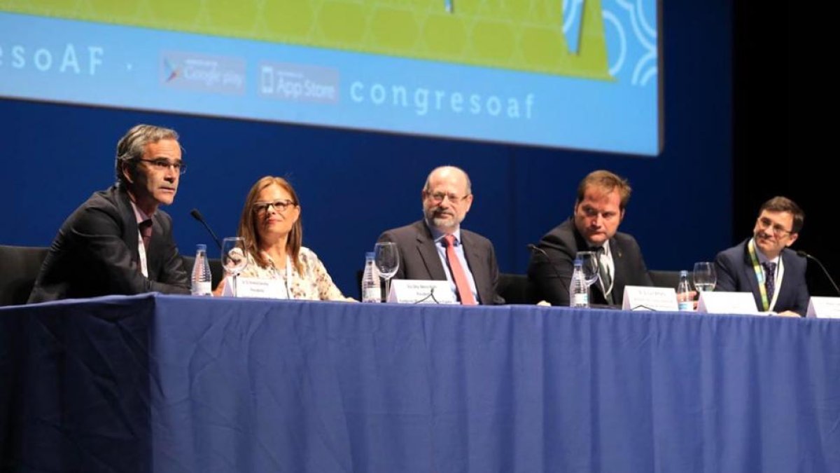 Un momento del congreso durante la jornada de ayer.-ECB