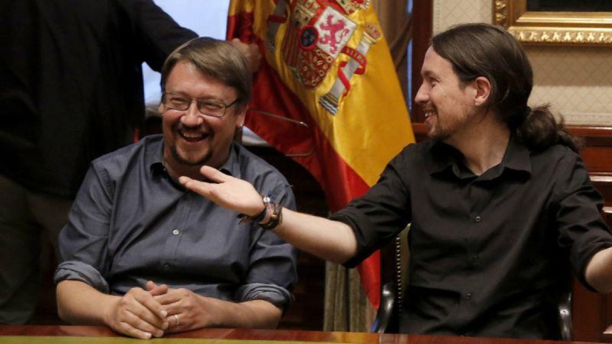 Pablo Iglesias ha bromeado con el registro del maletero del taxi de Domènech, considerándolo más propio de Mortadelo y Filemón.-JOSÉ LUÍS ROCA (ARCHIVO)