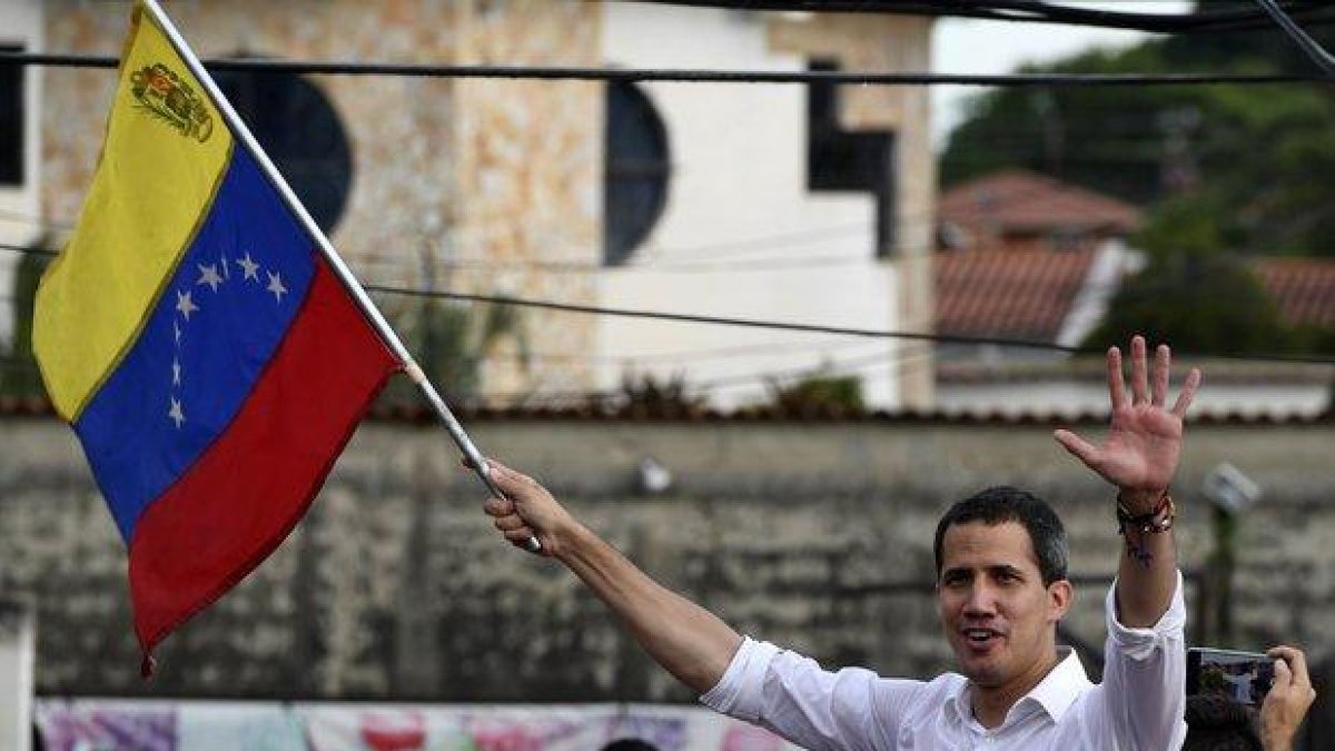 Juan Guaidó, autoproclamado presidente interino de Venezuela.-AFP