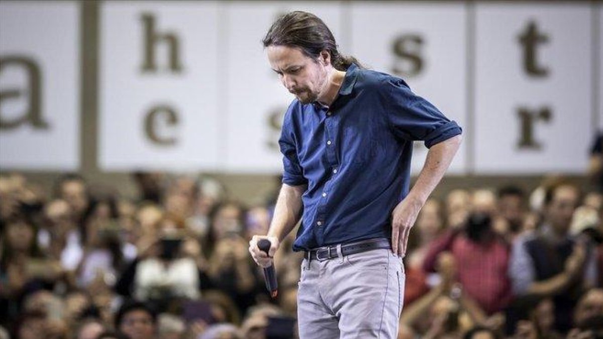 El candidato de Unidas Podemos a la presidencia del Gobierno, Pablo Iglesias.-MIGUEL LORENZO