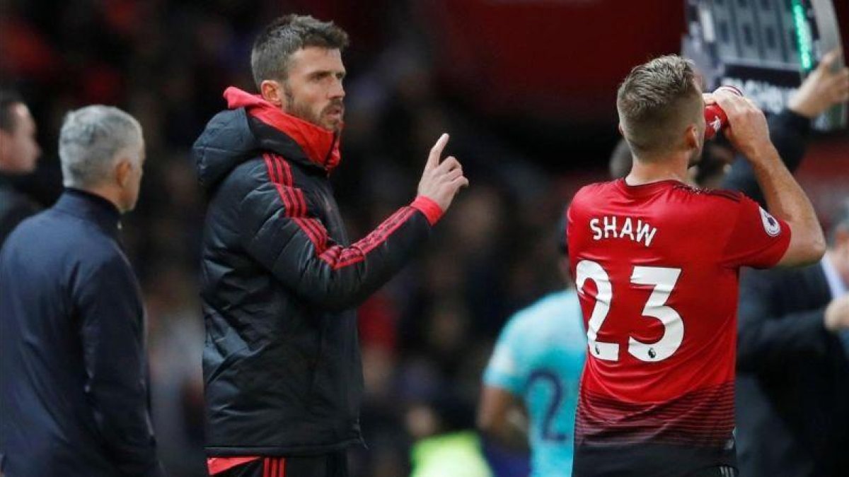 Michael Carrick, actual asistente del United.-EL PERIÓDICO