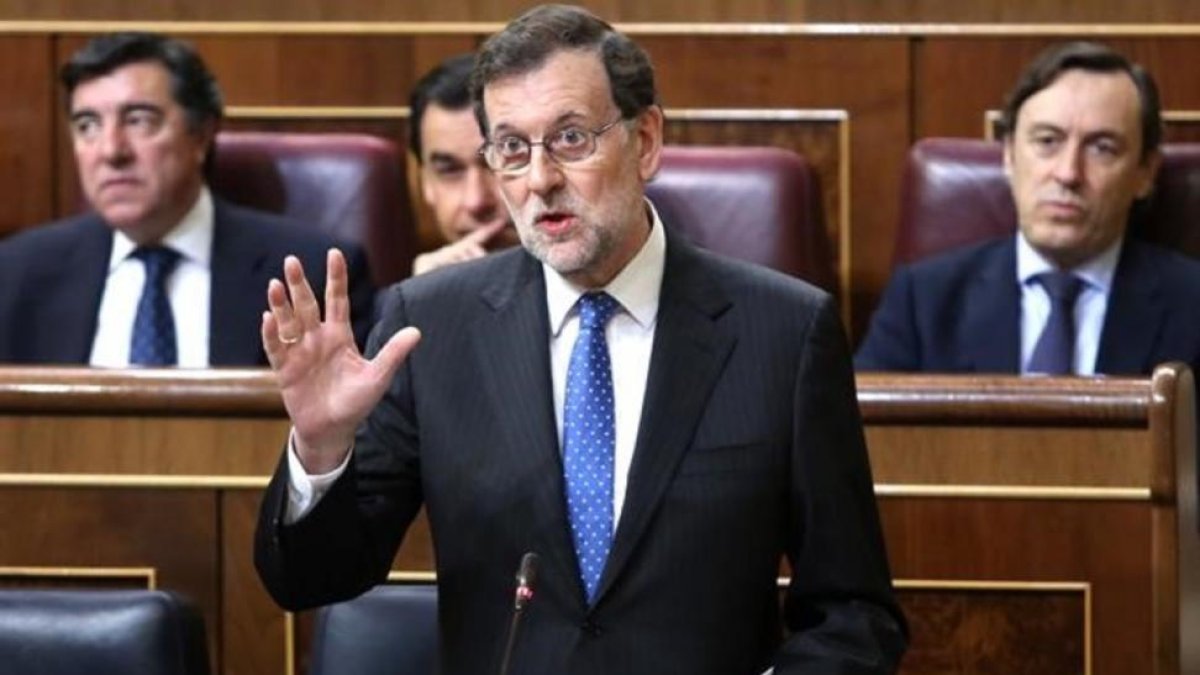 Mariano Rajoy, durante una sesión de control al Gobierno en el Congreso.-JUAN MANUEL PRATS