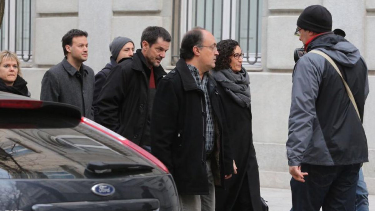 Marta Rovira a su llegada al Tribunal Supremo.-/ JUAN MANUEL PRATS
