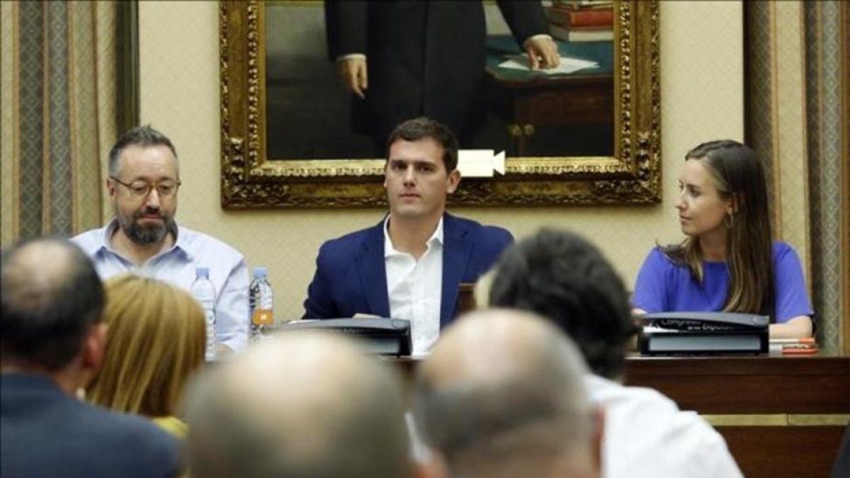 Albert Rivera preside la reunión del Grupo Parlamentario de Ciudadanos, el 2 de agosto.-JUAN MANUEL PRATS